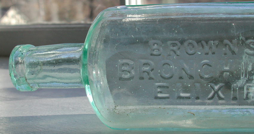 burlington vermont elixir balsalm cure antique bottle medicine