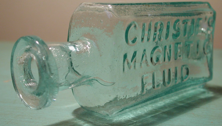 antique bottle magnetic medicne cure pontil new york christies
