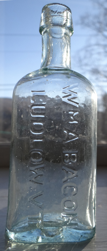 Vermont Pattern medicine opium pontil glass antique bottle ludlow 