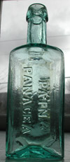 pontiled pain medicine antique bottle