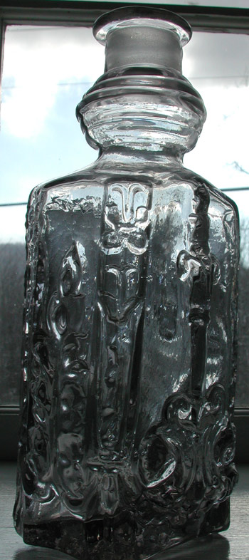 Flint glass fancy antique cologne bottle