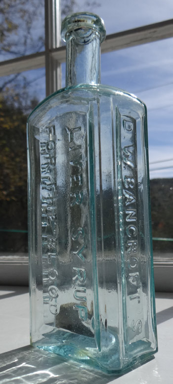 Vermont pattern Medicine cure antique bottle