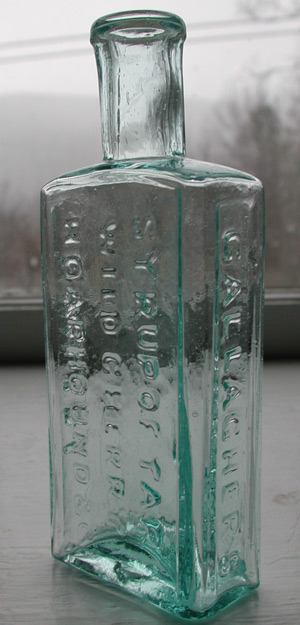 philadelphia patent pontiled old antique medicine bottle