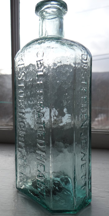 New England Stodard iron pontiled patent medicine bitters rindge NH antique bottle