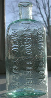 new york pontiled patent medicine antique glass bottle opiate cure