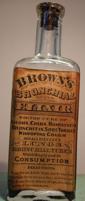 burlington vermont elixir balsalm cure antique bottle medicine