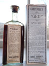 carpenters rare museum quality vermont medicine bottle with label middletown springs
