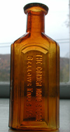 colored vermont antique medicine bottle