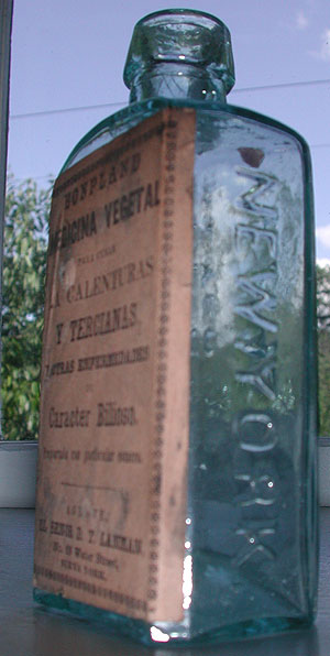 Antique pontiled tonic bottle
