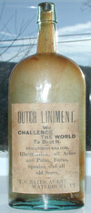 waterbury vermont cure labeled antique old bottle quack medicine