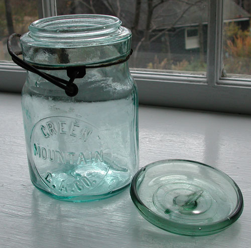 green mountain old canning jar